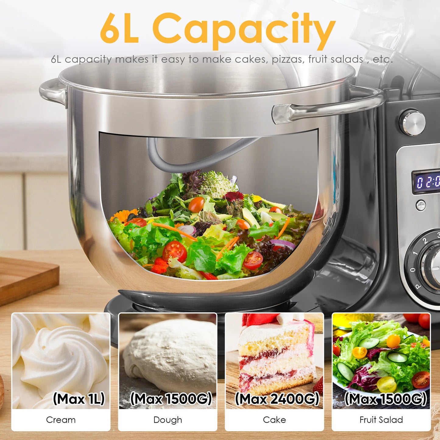 Biologics  Kitchen Food Stand Mixer, Blender, Quiet Motor,