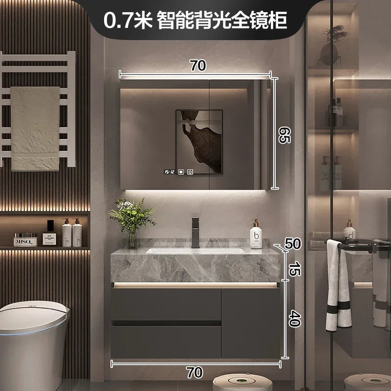 Paper Drawers Bathroom Cabinet Organizer Storage Mirror Accessories