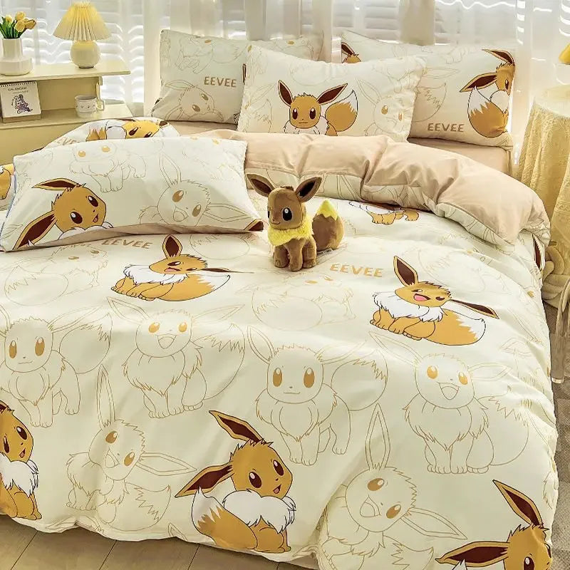 Pokémon Series Eevee Dragon 100% Cotton 4-piece set