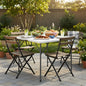34" Folding Outdoor Dining Table, Portable Plastic Folding Card Table with Handle Suitable for Picnics,Parties,Party and Camping