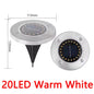 1/4/8Pcs Solar Lights Outdoor 8/20LEDs Disk Underground Lamp