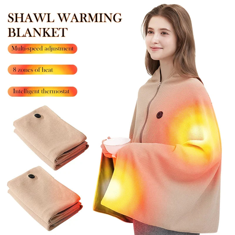 Winter Wearable 3 Heating Level Electric Heating Sofa Shawl