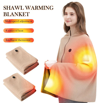 Winter Wearable 3 Heating Level Electric Heating Sofa Shawl