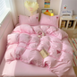 Bedding Set Adults Kids Twin Full Queen Size Soft Bed Flat Sheet Pillowcases