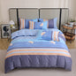 3 Pieces Luxury Striped Duvet Covers Soft Set Thickened Breathable Bedding Sets