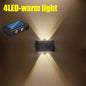LEDs Solar Wall Lamp Yard Street Decor Up and Down Luminous Lighting Garden Landscape Lamp
