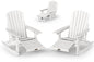 Adirondack Rocking Chair with Retractable Ottoman Set