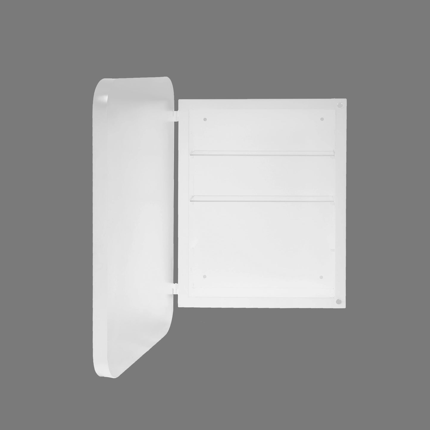 16x24-Inch Recessed White Metal Frame w/ Adjustable Shelves Medicine Cabinet