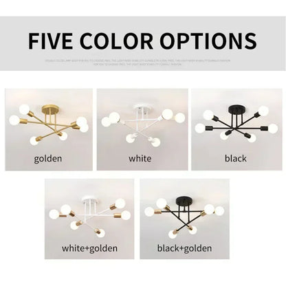 6-pack White Ceiling LED Ceiling Light, Modern Living Room