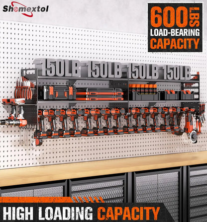 Heavy-Duty 3-Layer Wall-Mounted Mechanic Cart with 18 Drill Holders