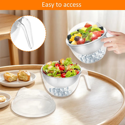 2 Pcs 50oz Large Capacity Cold Serving Dish