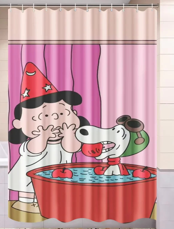 Snoopy Anime Shower Curtain, Bathroom Accessories