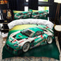 Luxury New 3D Print Sports Car Supercar Bedding Set