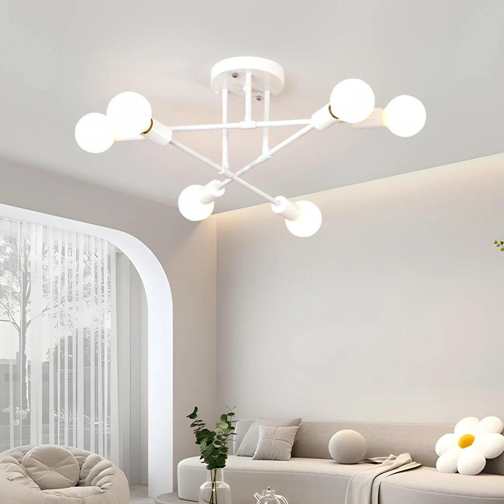 6-pack White Ceiling LED Ceiling Light, Modern Living Room