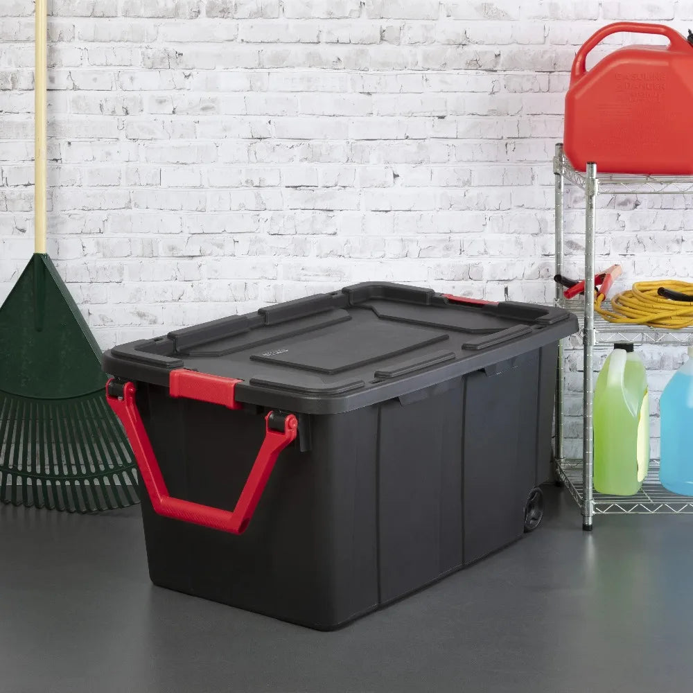 Sterlite Extra Large Storage Bin, 40 Gallon Wheeled Plastic Storage