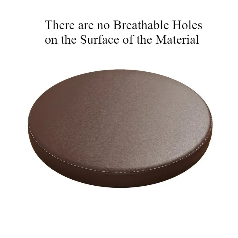 Premium Memory Foam Round Cushion PU Leather