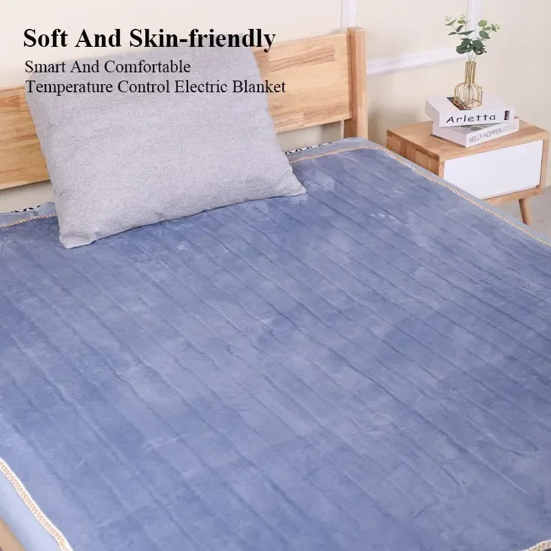 220V Coral Fleece Throw Heated Electric Sheet Heating Blanket Mattress