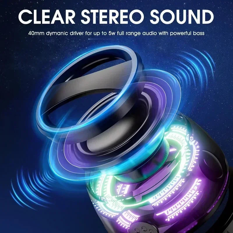 G200 Portable Bluetooth Speaker: Bluetooth 5.3 + RGB Ambient Light, long battery life and Magnetic Phone Stand Function