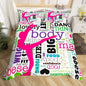 Gymnastics Duvet Cover for Kids Teens Girls Queen Lightweight Quilt Covers