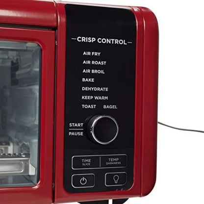 Air Fry Large Toaster Oven with Flip-Away Design for Easy Storage Dehydrate Function Keep Warm 1800W