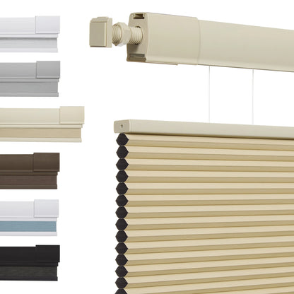 No Tools No Drill Top-Down Bottom Up Honeycomb Blinds for Windows, 1" Cell Fabric Cordless