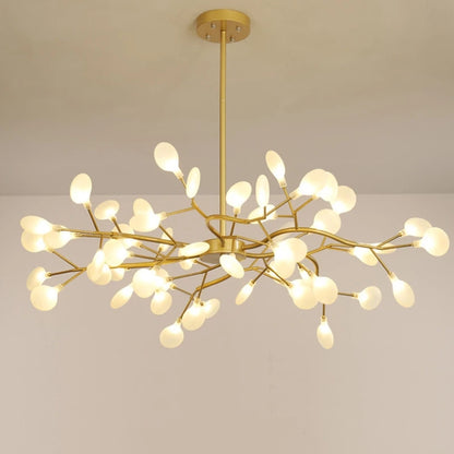 Branch Shape Firefly Ceiling Chandelier for House Baby Kid  Living Room Bedroom Decor G4 Led Lighting Indoor Hanging Lamp