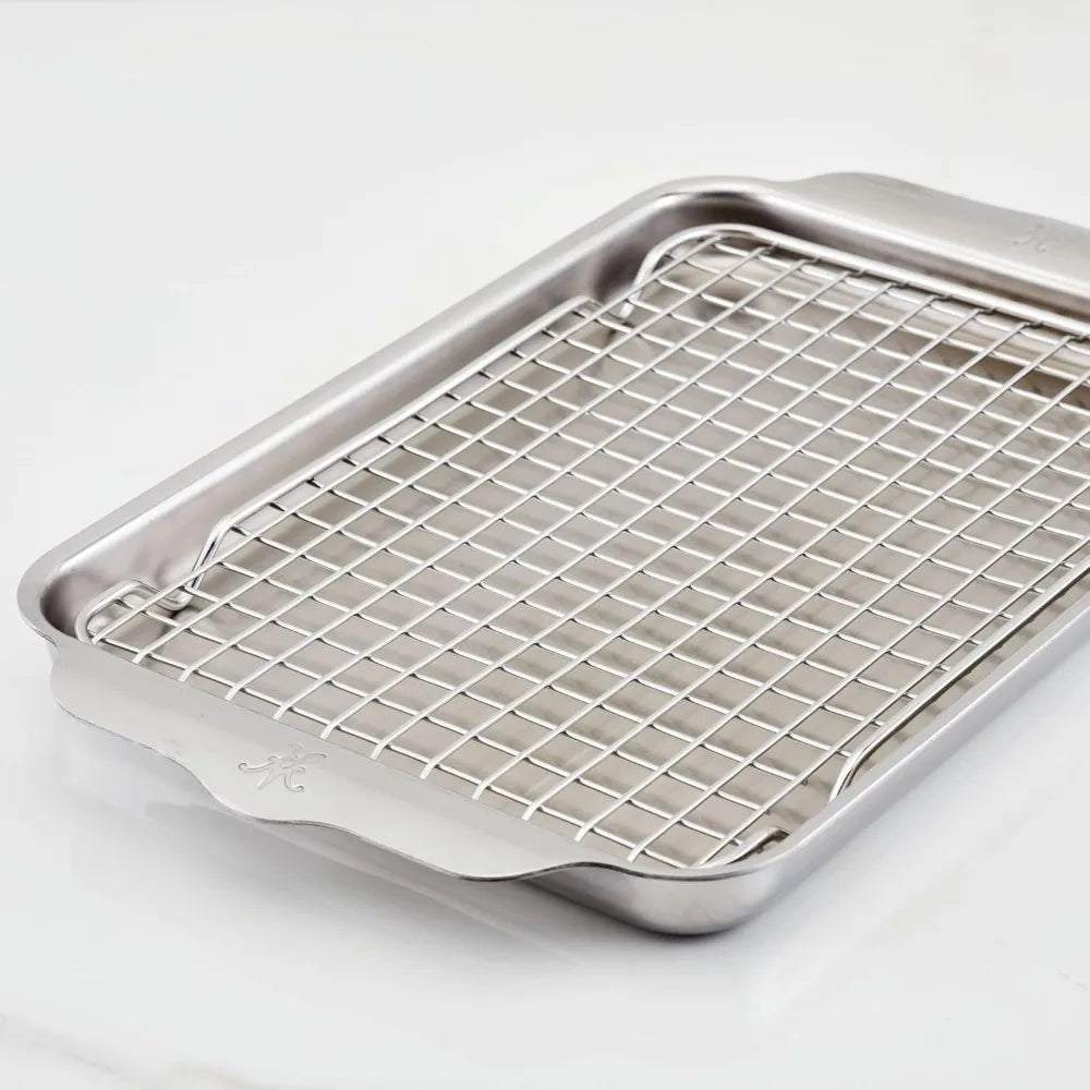 9 x 12.5 Tri-ply Quarter Sheet Pan with Stainless Steel Rack