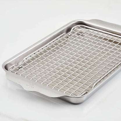 9 x 12.5 Tri-ply Quarter Sheet Pan with Stainless Steel Rack
