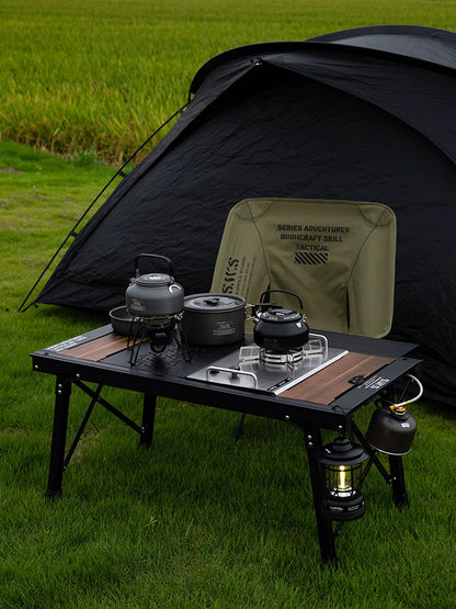 2Pcs Camping IGT Table Board Wooden BBQ Picnic Table Plate Multifunctional IGT Table Extension Board for Outdoor Camping