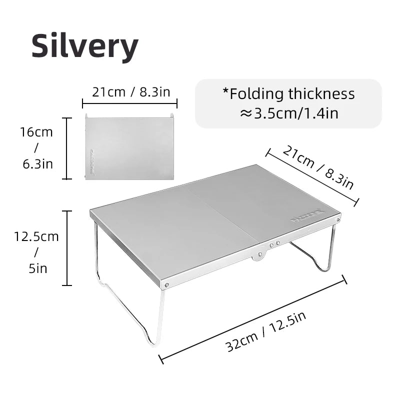 PACOONE Camping Portable Foldable Table Small Coffee Tables Ultralight Outdoor Hiking Picnic Table MDF Mini Folding Table New