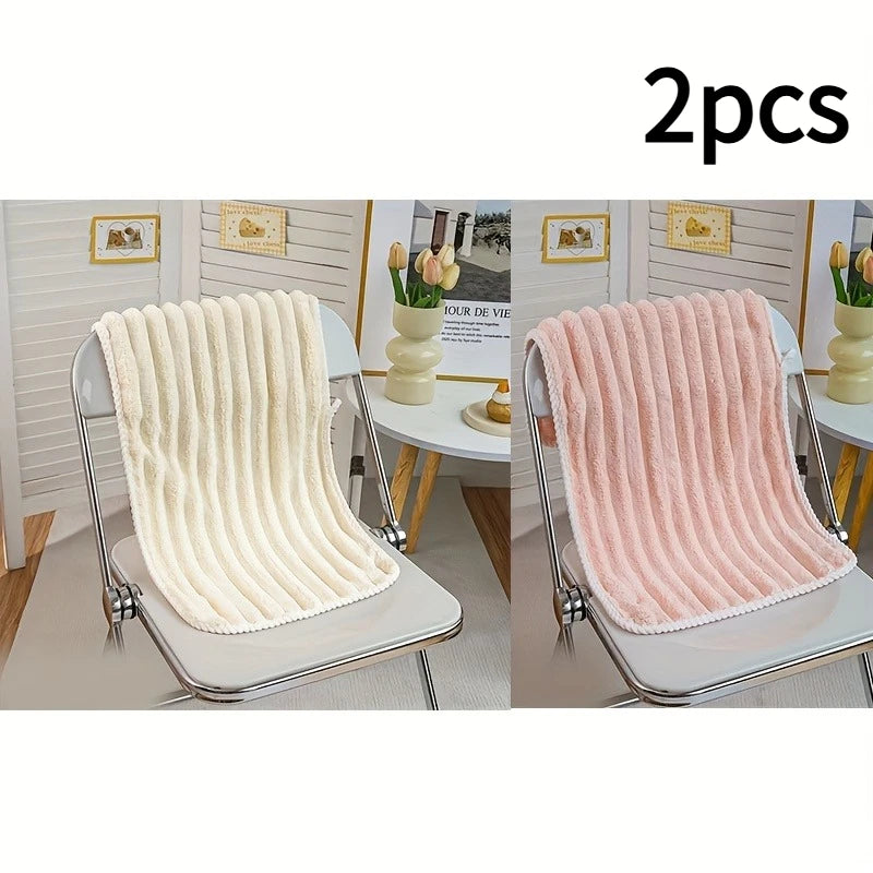 2pcs Luxury Bath Towels - Super Absorbent Coral Flock