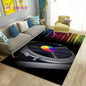 3D Classical Music Vintage Vinyl Record Area Rug, Carpet Rug for Living Room