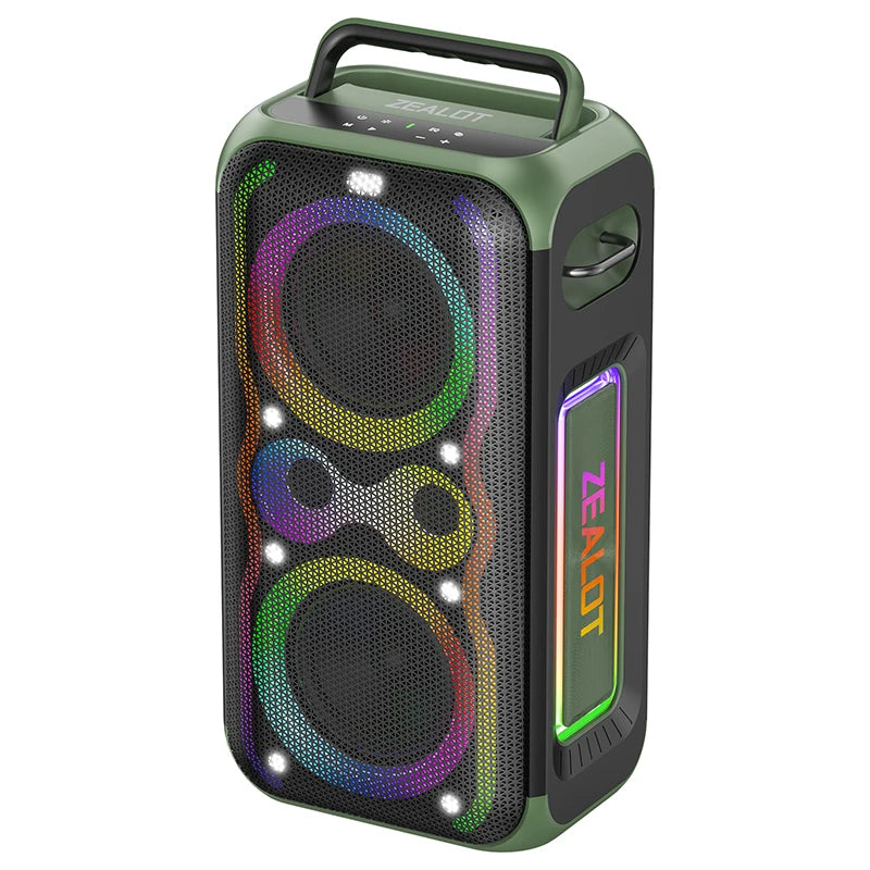200W Bass Speaker Wireless Bluetooth, 48000mAh Battery, Multi-Device Support, RGB Glow Great for Gift-Giving Birthday/Christmas