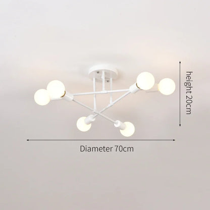 6-pack White Ceiling LED Ceiling Light, Modern Living Room