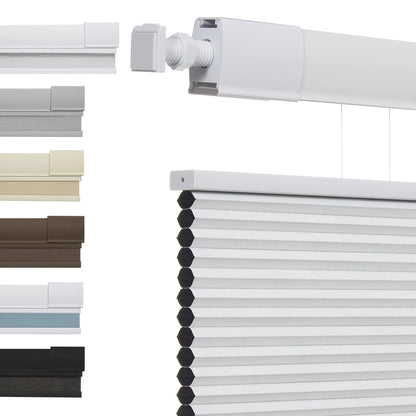 No Tools No Drill Top-Down Bottom Up Honeycomb Blinds for Windows, 1" Cell Fabric Cordless