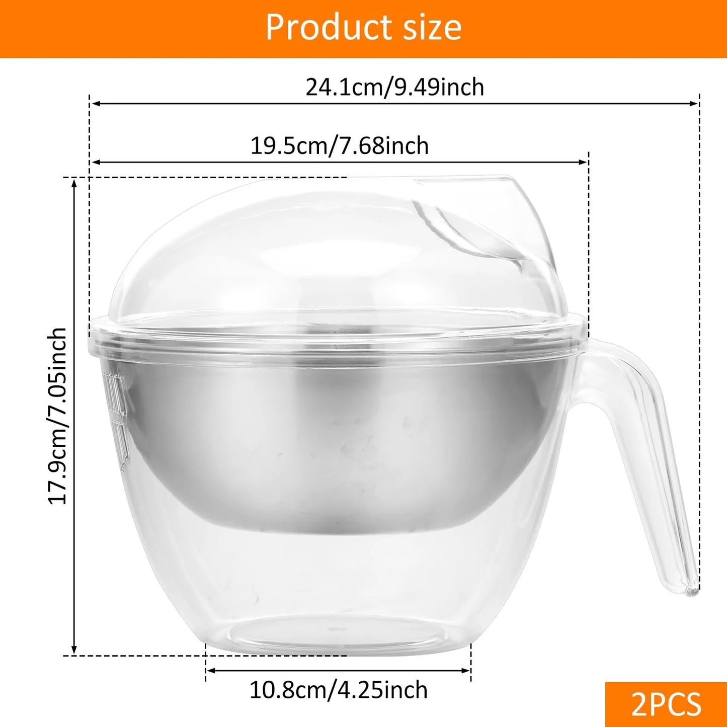 2 Pcs 50oz Large Capacity Cold Serving Dish