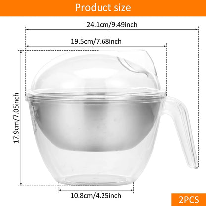 2 Pcs 50oz Large Capacity Cold Serving Dish