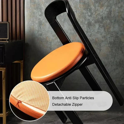 Premium Memory Foam Round Cushion PU Leather