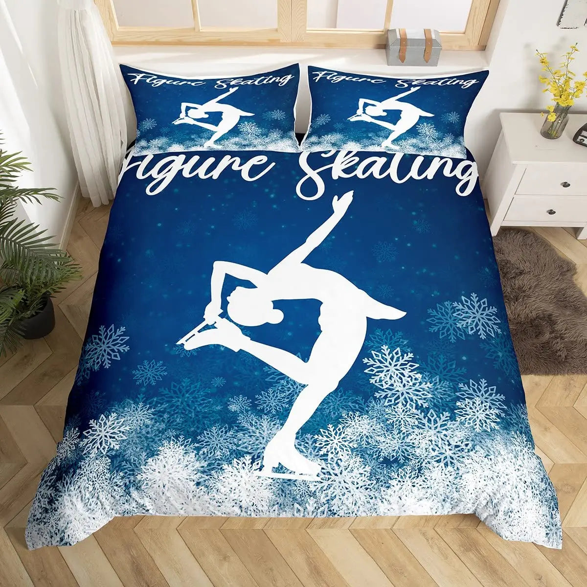 Gymnastics Duvet Cover for Kids Teens Girls Queen Lightweight Quilt Covers