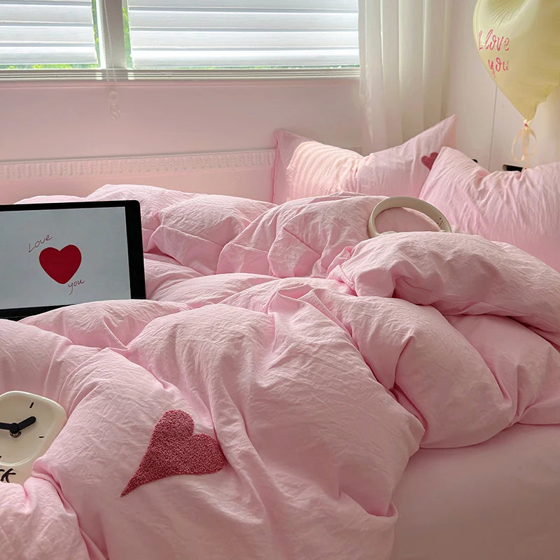 Bedding Set Adults Kids Twin Full Queen Size Soft Bed Flat Sheet Pillowcases