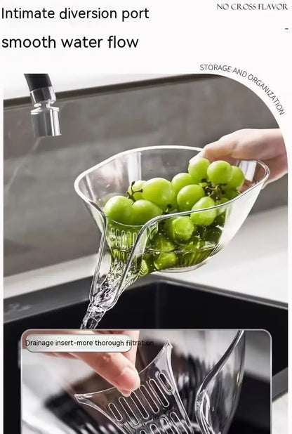 2PCS Multi-functional Drain Basket Colander Kit