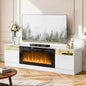 70" TV Stand with 36" Electric Fireplace, Storage Cabinet