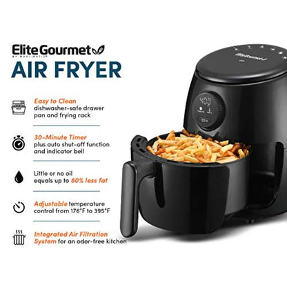 EAF2612D Personal 2.1Qt Compact Space Saving Programmable Hot Air Fryer