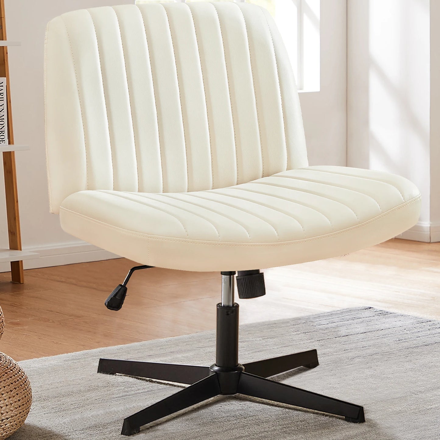 JHK Cross Legged Office Living Room Rocking Gaming Chair Adjustable Swivel