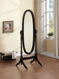 Furniture rotating adjustable full-length oval wooden knight floor mirror