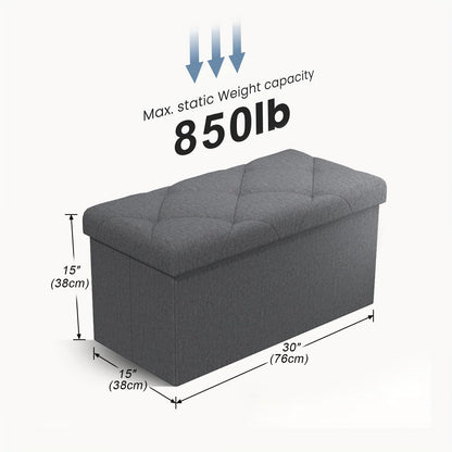[Multi-Purpose Ottoman Bench] W/Folding Storage
