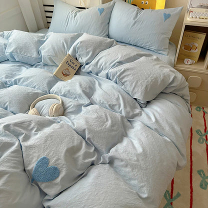 Bedding Set Adults Kids Twin Full Queen Size Soft Bed Flat Sheet Pillowcases
