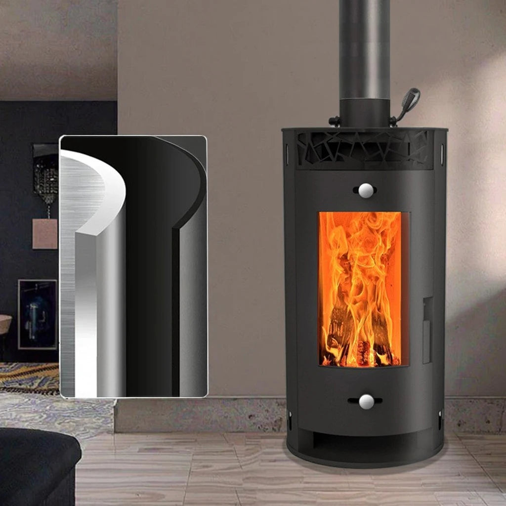 Real Fire Burning Wood Fireplace with Stainless Steel Heating Stove