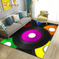 3D Classical Music Vintage Vinyl Record Area Rug, Carpet Rug for Living Room