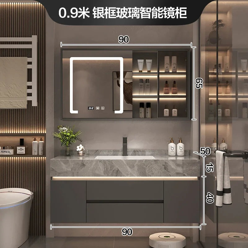 Paper Drawers Bathroom Cabinet Organizer Storage Mirror Accessories
